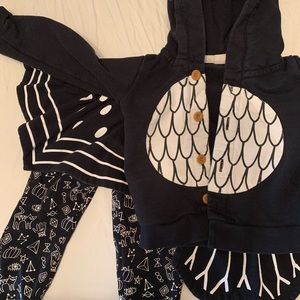 Owl Hoodie Sweater and Leggings